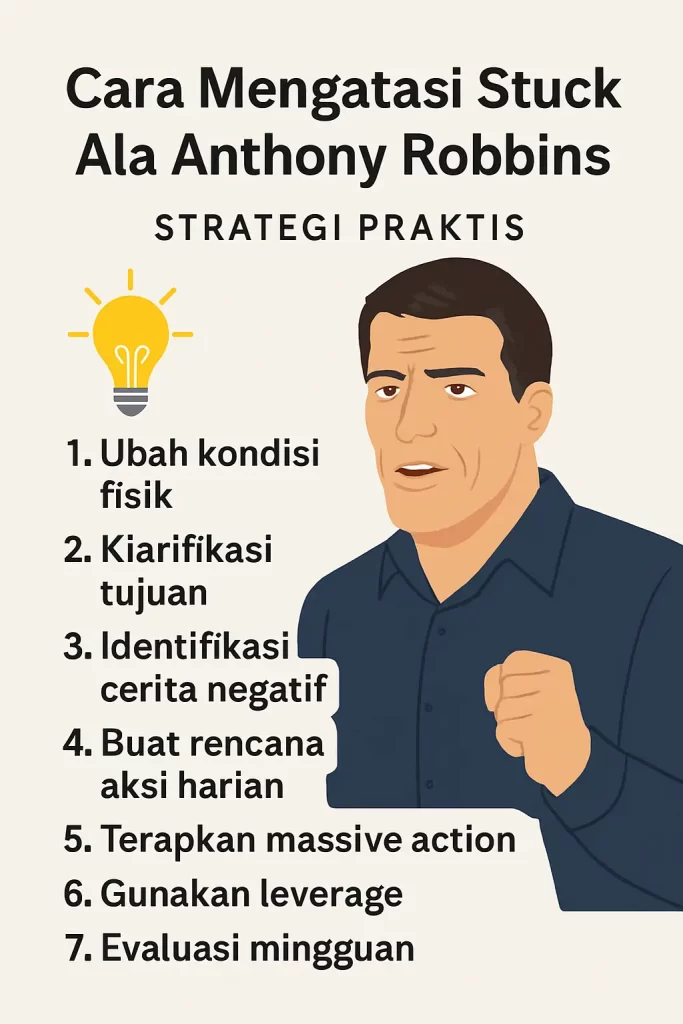 Cara Mengatasi Stuck Ala Anthony Robbins: Strategi Praktis Untuk Keluar dari Kebuntuan Hidup 5 cara mengatasi stuck